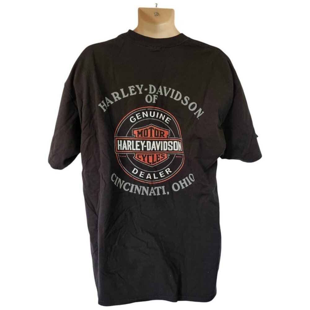 Harley Davidson 2017 Flaming Skull Tee Size 2X Cincinnati, Ohio - Picture 3 of 8